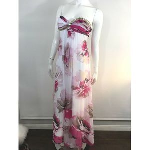 Cache Cocktail Strapless Full Length Gown Dress